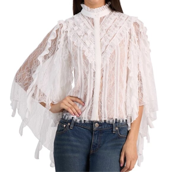 Alice and Olivia Rheba Mock Neck Top - Picture 1 of 5